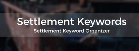 [FO4][HELP]Settlement Keywords, Settlement Keywords .